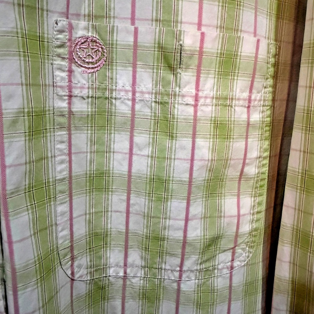 Wrangler George Strait Cowboy Cut Plaid Button Men's XL‎ Western